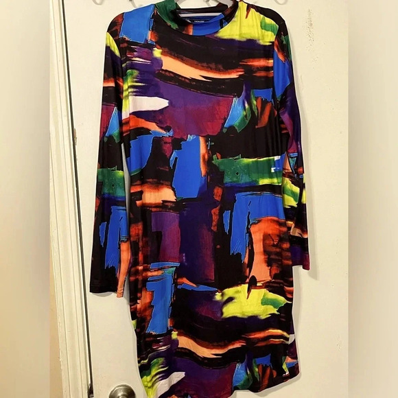 SHEIN Slayer Plus size Women Bodycon dress Fluid Print size 2XL - Picture 1 of 16